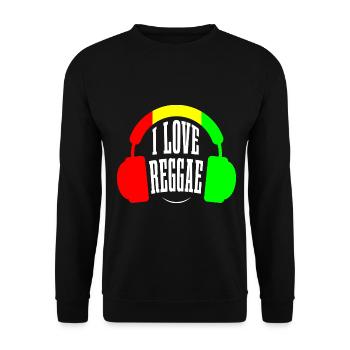 Reggae-Musik - Unisex Pullover - Schwarz - Vorne - Alina (178cm) & Michal (187cm)