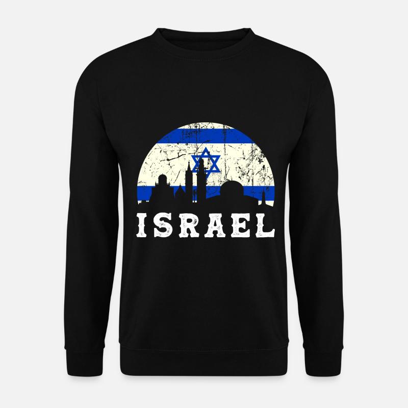Israel Spruche Flagge Geschenkidee - Unisex Pullover - Schwarz