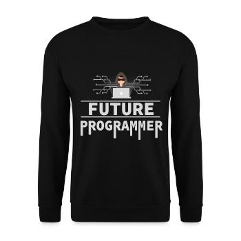 Programmer Coder Software Developer - Unisex Sweatshirt - black - Front - Alina (178cm) & Michal (187cm)
