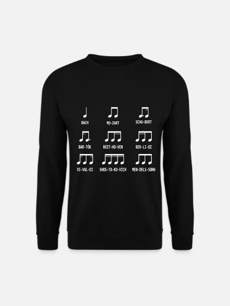Musik Noten Komponisten - Unisex Pullover - Schwarz