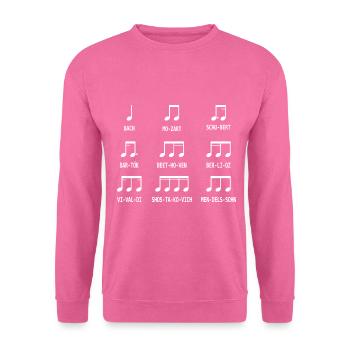 Musik Noten Komponisten - Unisex Pullover - Pink - Vorne