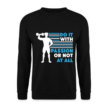Bodybuilding Weight Training Fitness Muscle Building - Unisex Sweatshirt - black - Front - Alina (178cm) & Michal (187cm)