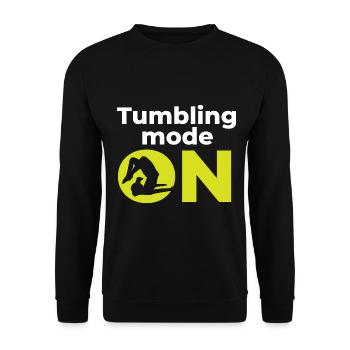 Gymnastik Turnen Barren Trampolin Ringe Turner - Unisex Pullover - Schwarz - Vorne - Alina (178cm) & Michal (187cm)