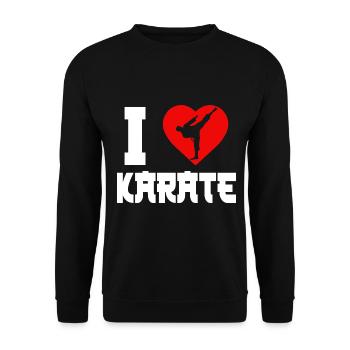 Karate Black Belt Gi Uniform I - Unisex Pullover - Schwarz - Vorne - Alina (178cm) & Michal (187cm)