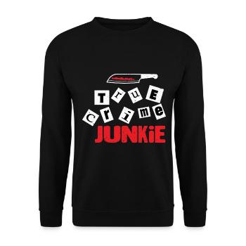 True Crime Junkie Criminal Cases Crime Série policière - Sweat-shirt Unisexe - noir - Devant - Alina (178cm) & Michal (187cm)