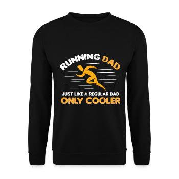 Joggen Jogger Rennen Wettrennen Marathon Laufen - Unisex Pullover - Schwarz - Vorne - Alina (178cm) & Michal (187cm)