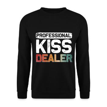 Certified Kiss Dealer - Unisex Pullover - Schwarz - Vorne - Alina (178cm) & Michal (187cm)