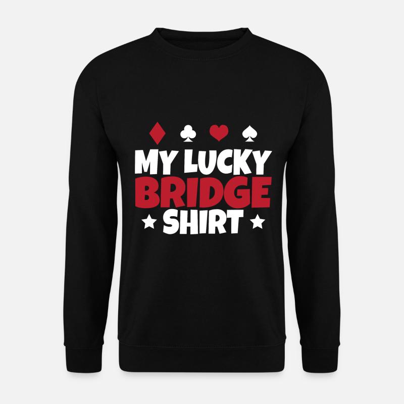 Bridge Kartenspiel Geschenk - Unisex Pullover - Schwarz