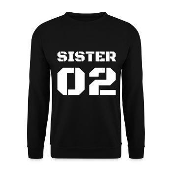 Second Sister - Sister 02 - Unisex Sweatshirt - black - Front - Alina (178cm) & Michal (187cm)