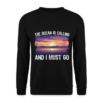 Deep sea Abnoe diver sea shark - Unisex Sweatshirt - black - Front - Alina (178cm) & Michal (187cm)