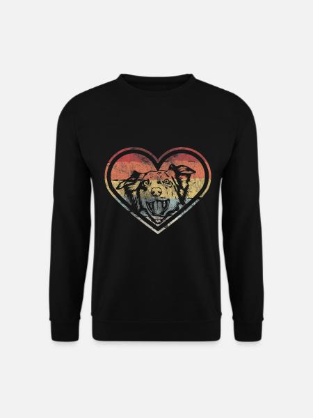 Retro Australian Shepherd Vintage Shepherd Hund - Unisex Pullover - Schwarz