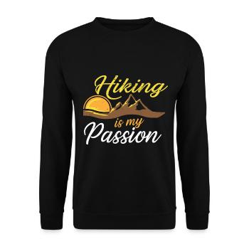 Climbing Climbers Mountains Climbing Wall Kletterdad - Unisex Sweatshirt - black - Front - Alina (178cm) & Michal (187cm)