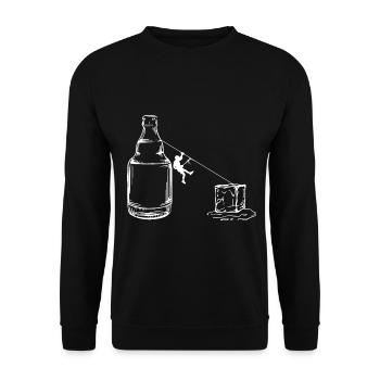 Bier - Klettern - (2) - Unisex Pullover - Schwarz - Vorne - Alina (178cm) & Michal (187cm)