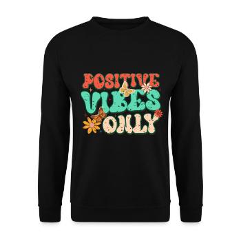 Uniquement des ondes positives - Sweat-shirt Unisexe - noir - Devant - Alina (178cm) & Michal (187cm)