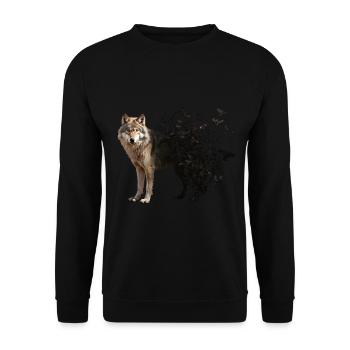 Wolf - Unisex Sweatshirt - black - Front - Alina (178cm) & Michal (187cm)