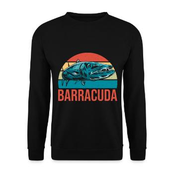 Cadeau pour les amateurs de poissons Barracuda - Sweat-shirt Unisexe - noir - Devant - Alina (178cm) & Michal (187cm)