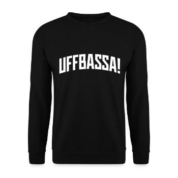UFFBASSA! UFFBASSA | DIALEKT SCHWÄBISCH - Unisex Pullover - Schwarz - Vorne - Alina (178cm) & Michal (187cm)