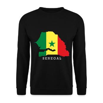 Senegal - Unisex Pullover - Schwarz - Vorne - Alina (178cm) & Michal (187cm)