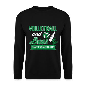 Volleyball Volleyball players Volleyball court - Unisex Sweatshirt - black - Front - Alina (178cm) & Michal (187cm)