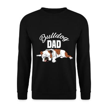 Dog Bulldog Bulldog Dad Owner Dog Owner - Unisex Sweatshirt - black - Front - Alina (178cm) & Michal (187cm)