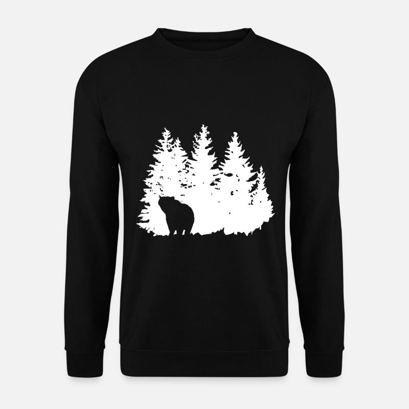 Bäume - Bär - (3) - Unisex Pullover - Schwarz