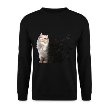 Persian Cat - Unisex Sweatshirt - black - Front - Alina (178cm) & Michal (187cm)
