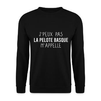 J'peux pas la pelote basque m'appelle - Sweat-shirt Unisexe - noir - Devant - Alina (178cm) & Michal (187cm)