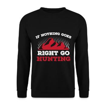 Hunting Hunting Hunter Rifle Shooting Game Hunting - Unisex Sweatshirt - black - Front - Alina (178cm) & Michal (187cm)