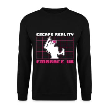 VR Brille Virtual Reality Gaming - Unisex Pullover - Schwarz - Vorne - Alina (178cm) & Michal (187cm)