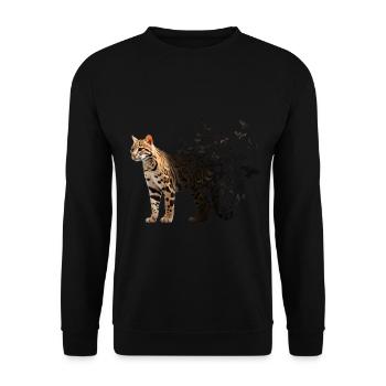 Ocelot - Unisex Sweatshirt - black - Front - Alina (178cm) & Michal (187cm)