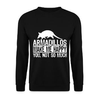 Armadillo Pet Armadillo Gift - Unisex Sweatshirt - black - Front - Alina (178cm) & Michal (187cm)