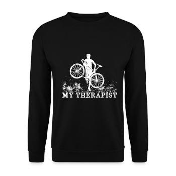 Radcross Cyclocross Cyclo-cross - Unisex Sweatshirt - black - Front - Alina (178cm) & Michal (187cm)