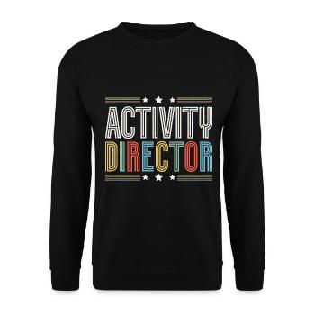 Awesome Activity Director Rock - Unisex Pullover - Schwarz - Vorne - Alina (178cm) & Michal (187cm)