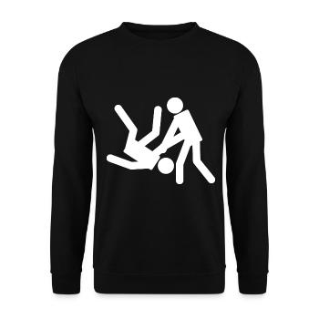 Aikido Martial Arts Gift - Unisex Sweatshirt - black - Front - Alina (178cm) & Michal (187cm)