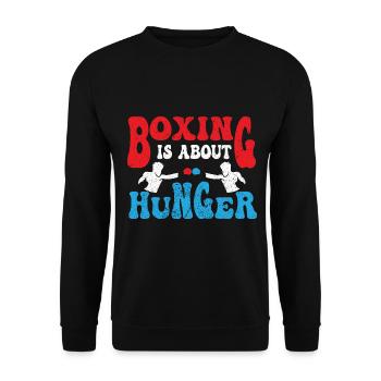Boxing Boxer Martial Arts Boxing Ring Boxing Gloves - Unisex Sweatshirt - black - Front - Alina (178cm) & Michal (187cm)
