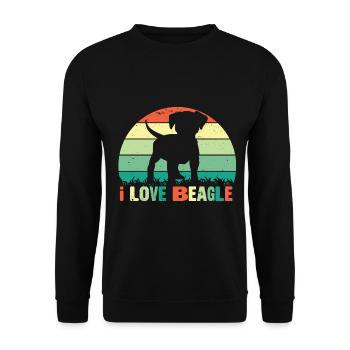 Dog Dogs Dog lovers Dog owners - Unisex Sweatshirt - black - Front - Alina (178cm) & Michal (187cm)