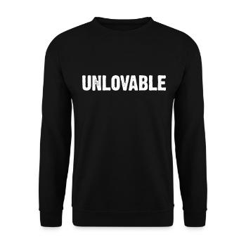 Unlovable - Unisex Sweatshirt - black - Front - Alina (178cm) & Michal (187cm)