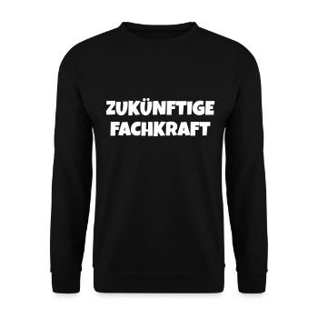 Gift for apprentices: future specialist - Unisex Sweatshirt - black - Front - Alina (178cm) & Michal (187cm)
