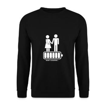 Baby Loading! - Unisex Sweatshirt - black - Front - Alina (178cm) & Michal (187cm)