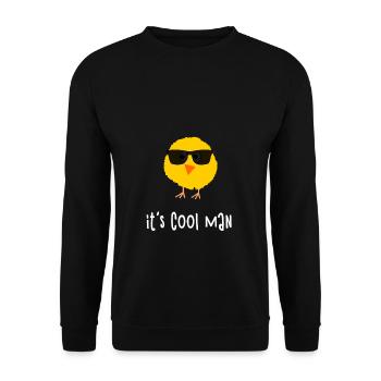 Poussin mignon avec des lunettes de soleil disant cadeau amusant - Sweat-shirt Unisexe - noir - Devant - Alina (178cm) & Michal (187cm)