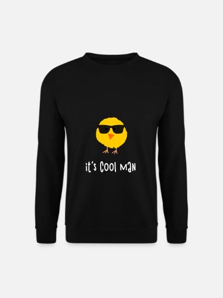 Süßes Küken mit Sonnenbrille Spruch Geschenk Spaß - Unisex Pullover - Schwarz