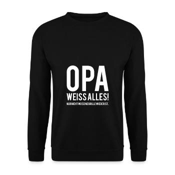 grand-père - Sweat-shirt Unisexe - noir - Devant - Alina (178cm) & Michal (187cm)