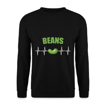 beans - Unisex Sweatshirt - black - Front - Alina (178cm) & Michal (187cm)