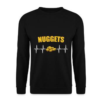Nuggets - Unisex Pullover - Schwarz - Vorne - Alina (178cm) & Michal (187cm)