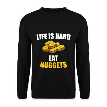 Nuggets - Unisex Pullover - Schwarz - Vorne - Alina (178cm) & Michal (187cm)