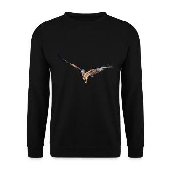 Bird of prey, red kite, marsh harrier, king's consecration - Unisex Sweatshirt - black - Front - Alina (178cm) & Michal (187cm)