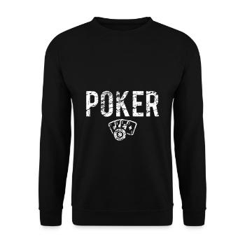 poker - Unisex Sweatshirt - black - Front - Alina (178cm) & Michal (187cm)