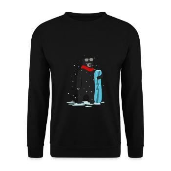 Idée cadeau cadeau - Sweat-shirt Unisexe - noir - Devant - Alina (178cm) & Michal (187cm)