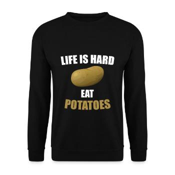 potato - Unisex Sweatshirt - black - Front - Alina (178cm) & Michal (187cm)