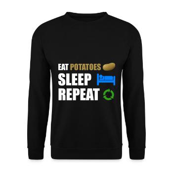 potato - Unisex Sweatshirt - black - Front - Alina (178cm) & Michal (187cm)